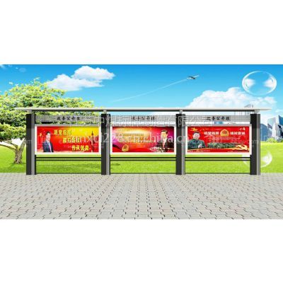 山東菏澤中媒宣傳欄廣告燈箱公交站臺制造廠